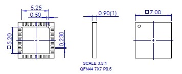NS-MCU-QFN044070070-001D
