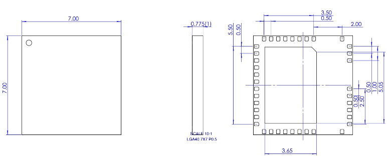 NS-MCU-LGA040070070-001D